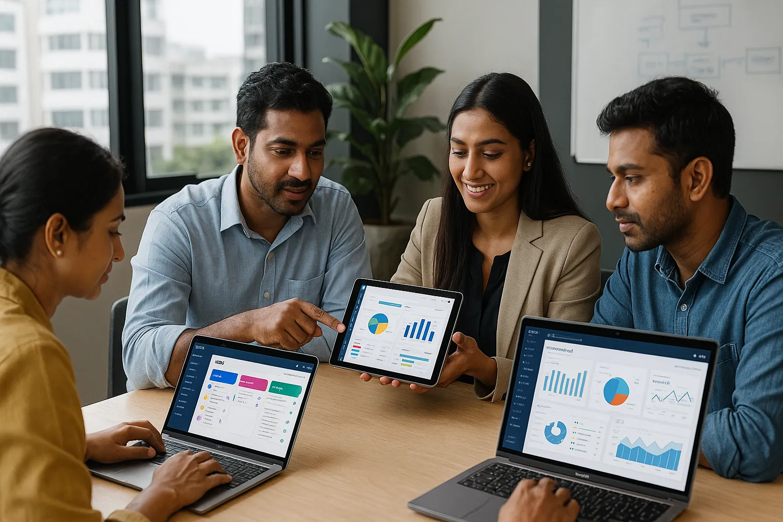 Chennai business teams using custom-built digital tools and dashboards developed by Tech4LYF to streamline operations