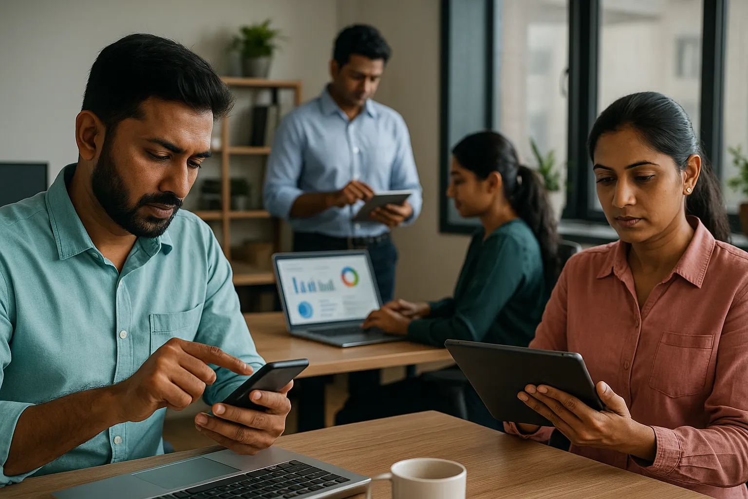 Chennai-based business professionals using mobile and web apps to digitize daily operations across departments