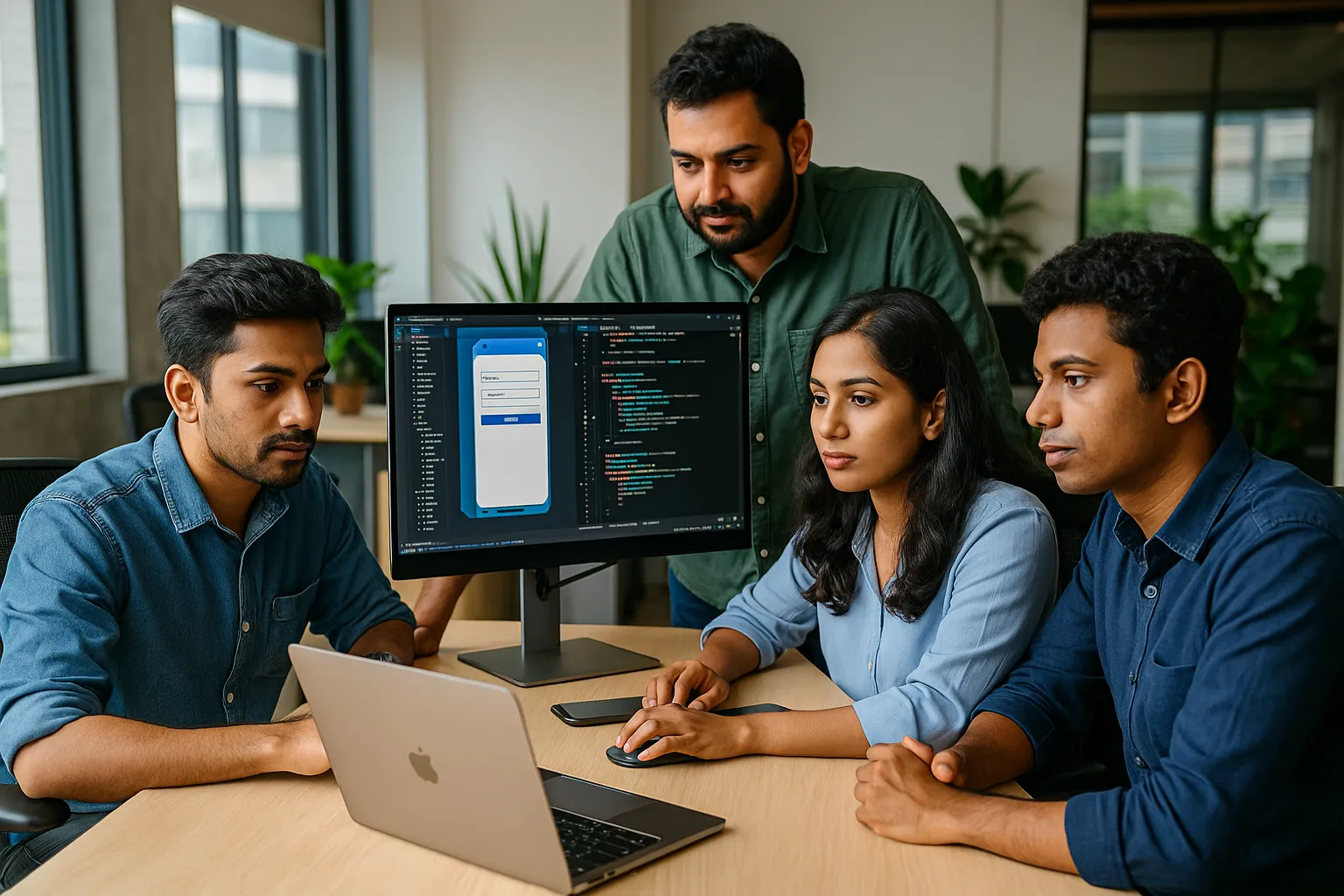 Flutter app developers in Chennai building mobile UI for a startup