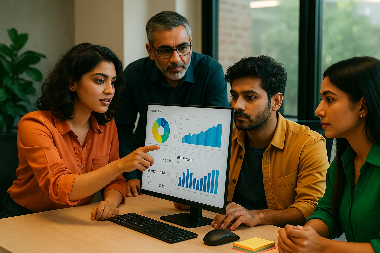 ERP Features for Indian Businesses 2025 – team using ERP dashboard