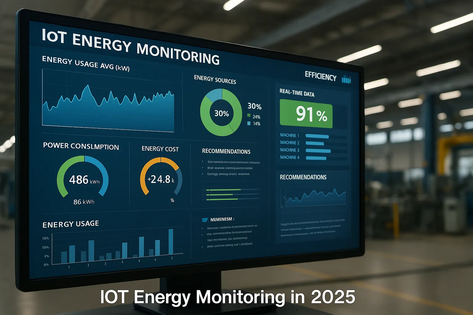 IoT energy monitoring dashboard in smart factory 2025
