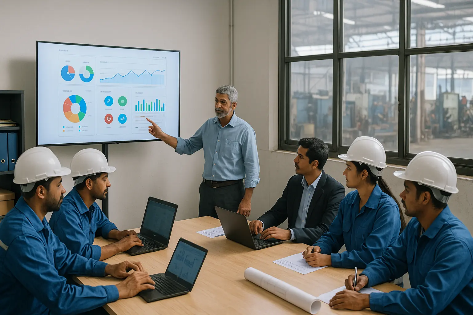 ERP software implementation team in Coimbatore factory office