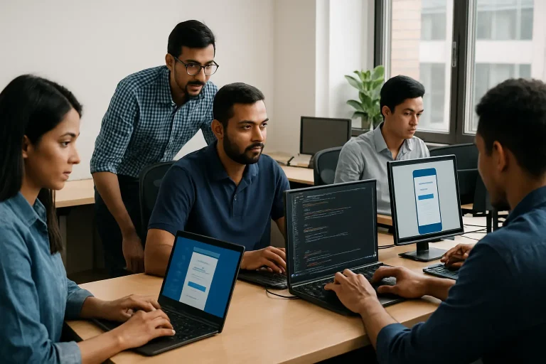 Best mobile app development company in Chennai – Tech4LYF team working on Flutter and Android apps