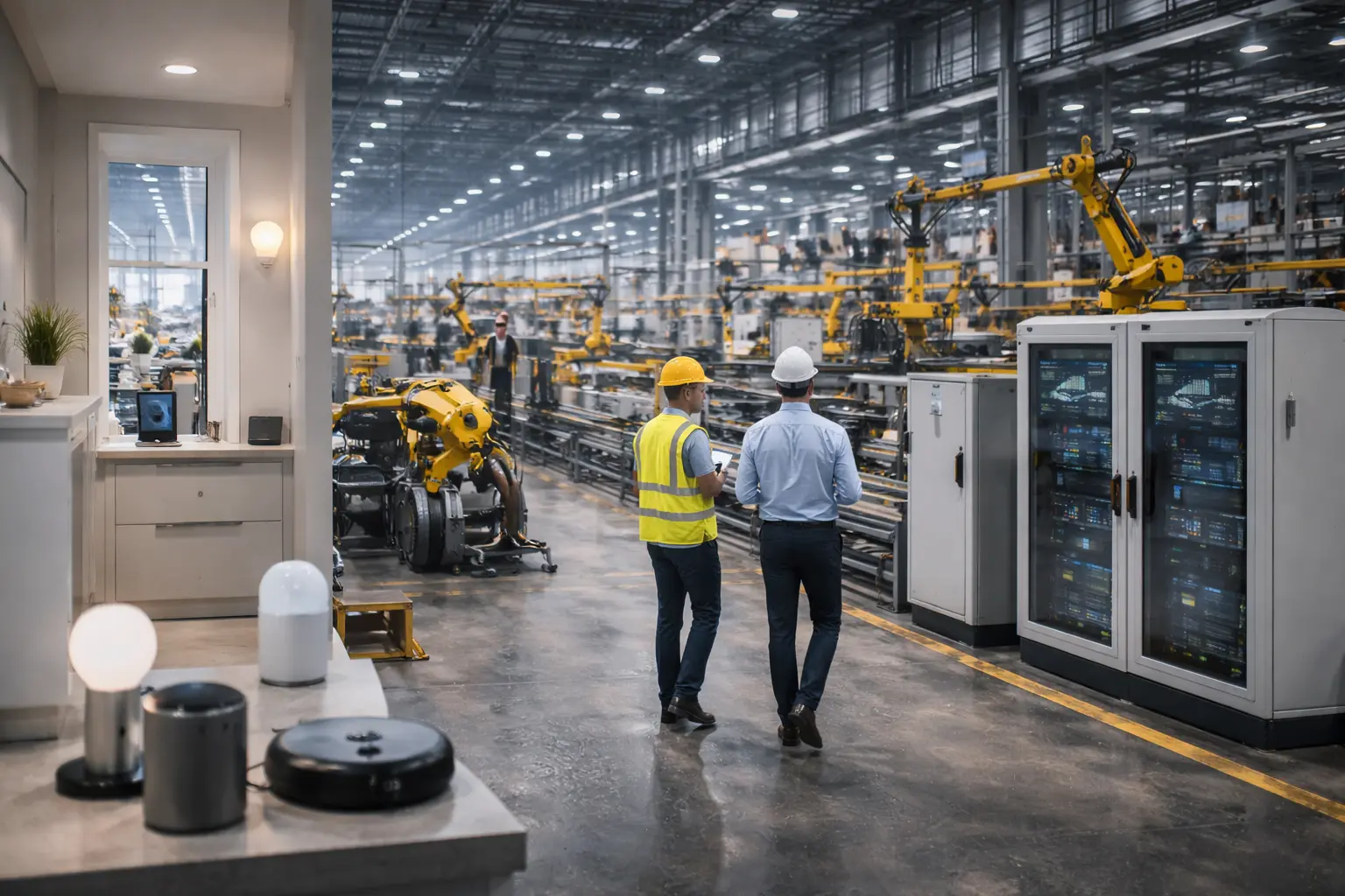 Real-world industrial environment showing machines and operations representing industrial IoT usage