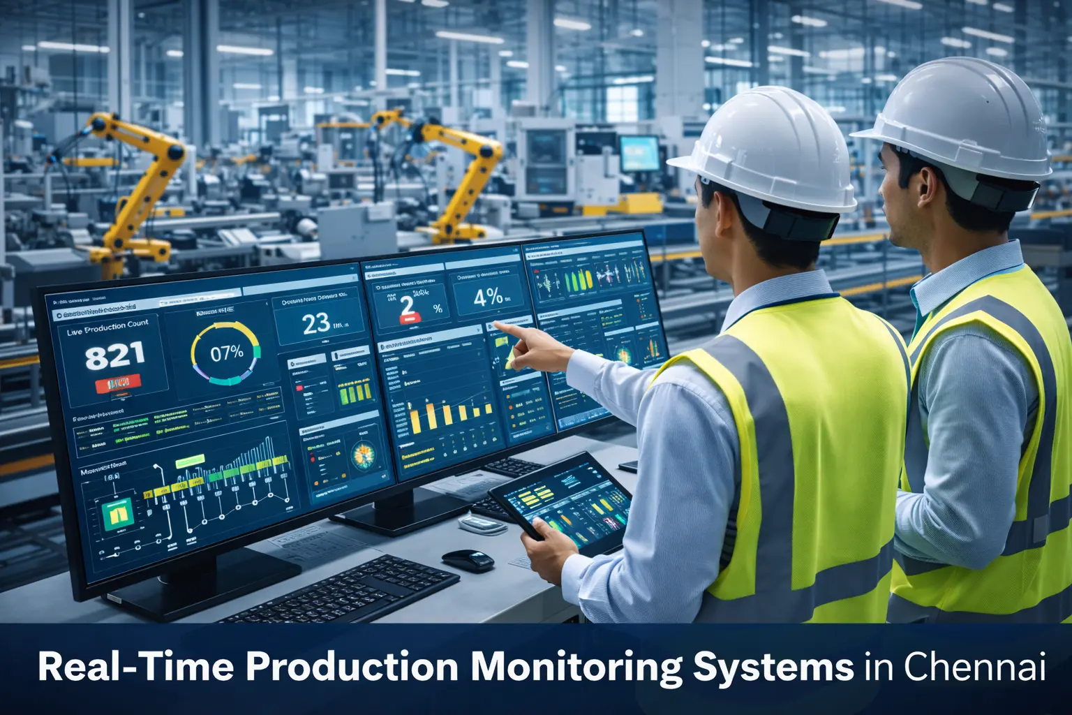 Real-time production monitoring dashboard in Chennai manufacturing plant
