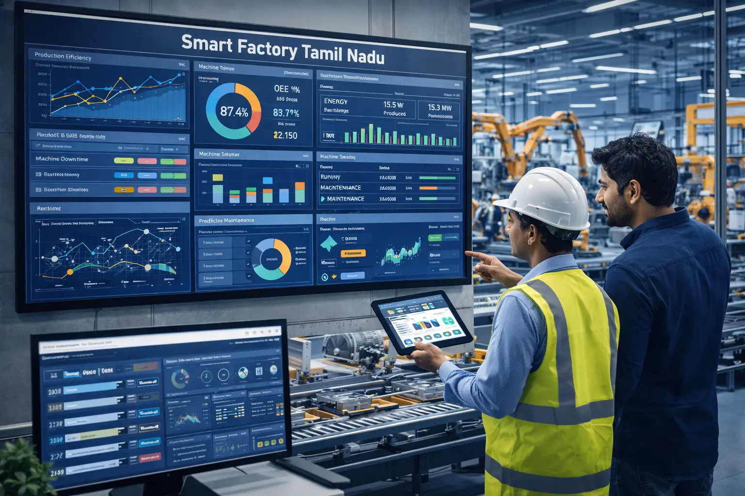 Smart Factory Transformation in Tamil Nadu Industry 4.0 automated manufacturing plant