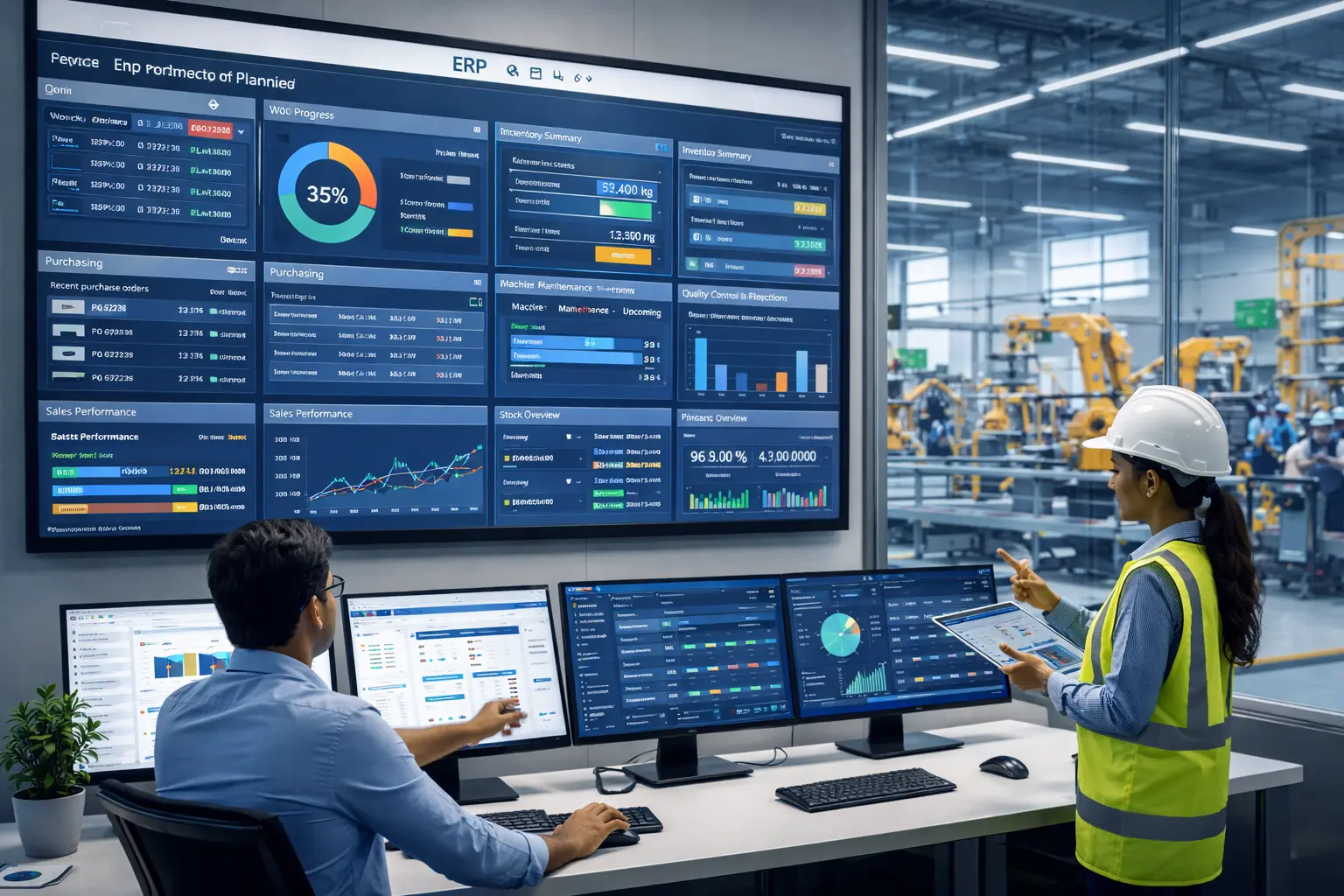 ERP Software for Manufacturing Companies in Chennai production planning dashboard
