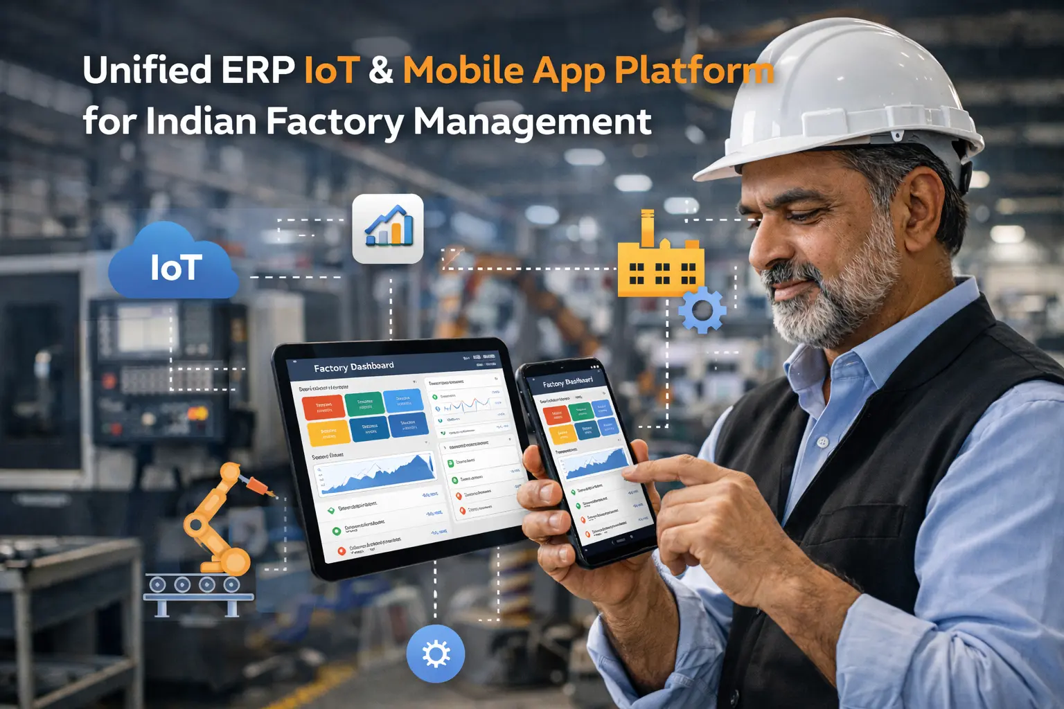Unified ERP IoT and mobile app platform for Indian factory management