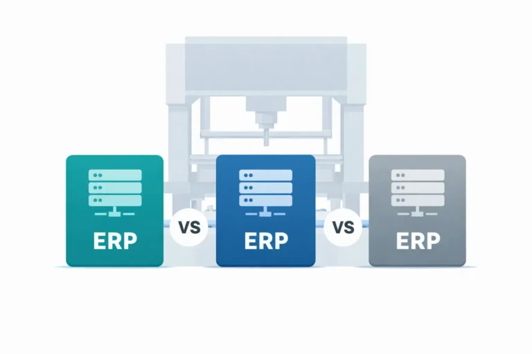 Odoo vs SAP Business One vs Tally ERP comparison for Indian metal fabrication and auto parts manufacturers showing cost and feature differences