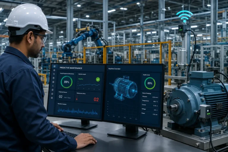 Predictive maintenance for Indian manufacturers using IIoT vibration sensors on factory machines