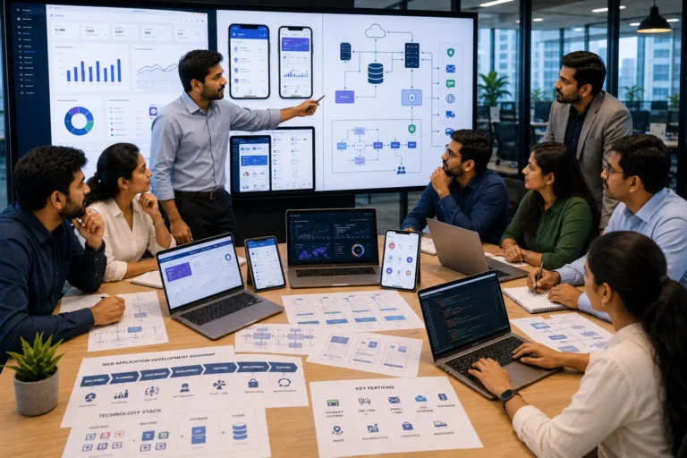 Web application development company in Chennai building business portals SaaS ERP CRM dashboards eCommerce PWA APIs and secure cloud platforms