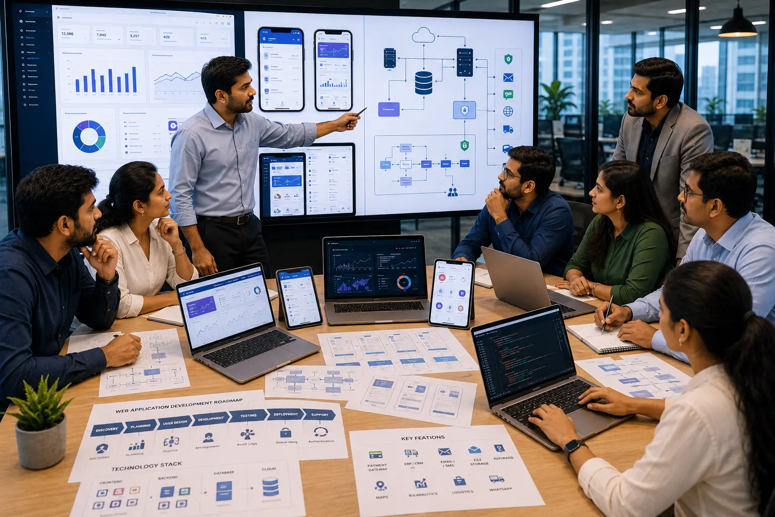 Web application development company in Chennai building business portals SaaS ERP CRM dashboards eCommerce PWA APIs and secure cloud platforms