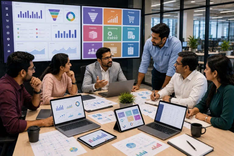 Odoo ERP implementation company in Chennai helping Indian businesses configure CRM sales inventory accounting manufacturing HR POS dashboards and automation