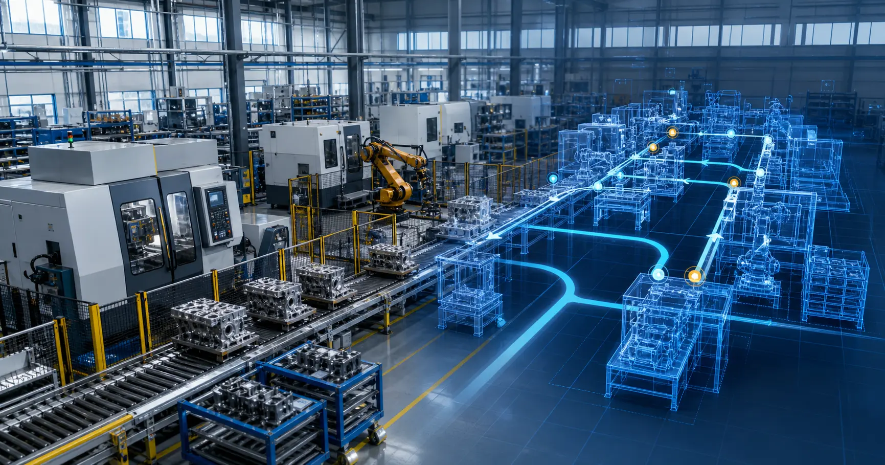 Industrial simulation India production line model