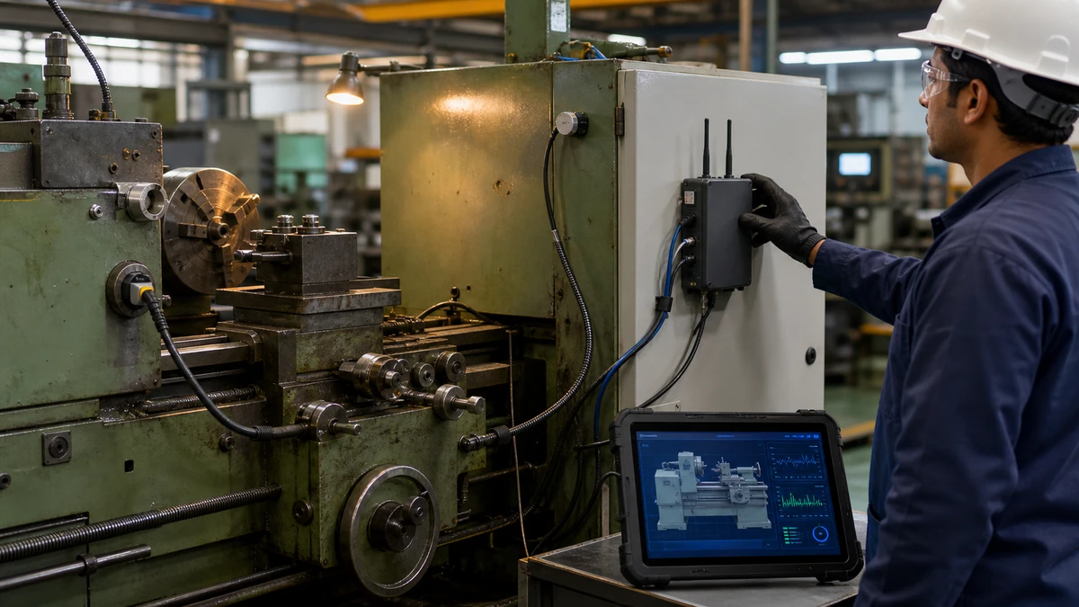 Digital twin retrofit for a legacy industrial machine using sensors, PLC data and an edge gateway