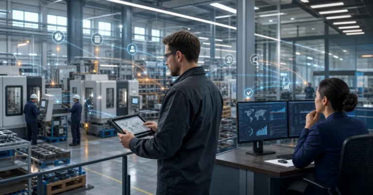 MES vs ERP integration connecting business planning with shop-floor execution