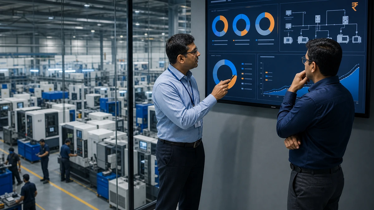 OEE software cost in India with factory dashboard and ROI analysis